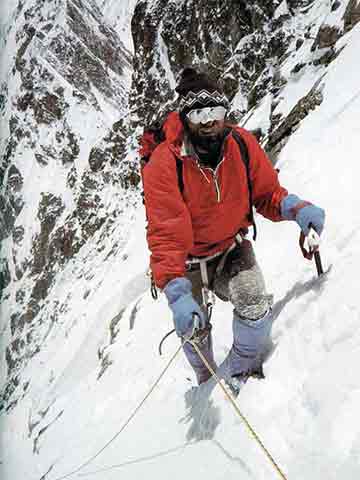 
K2 First Ascent South Face 1986 - Tadeusz Piotrowski At 7400m On K2 South Face
